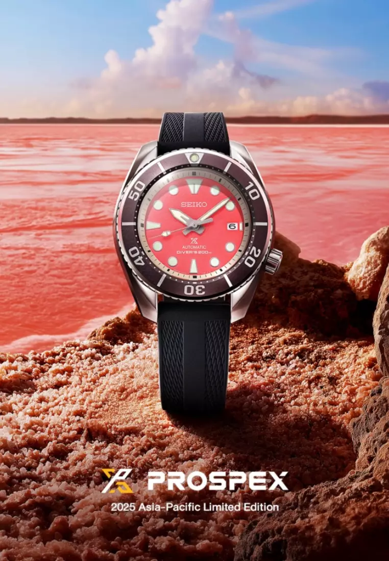 Seiko Prospex 2025 Asia-Pacific Limited Edition ‘Australia Pink Lake’ Vivid Pink Dial Mechanical Watch SPB541J1