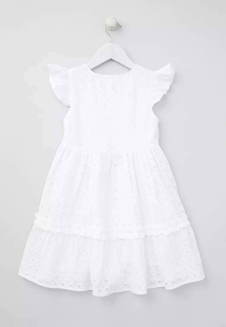 Zara Broderie Tiered Dress