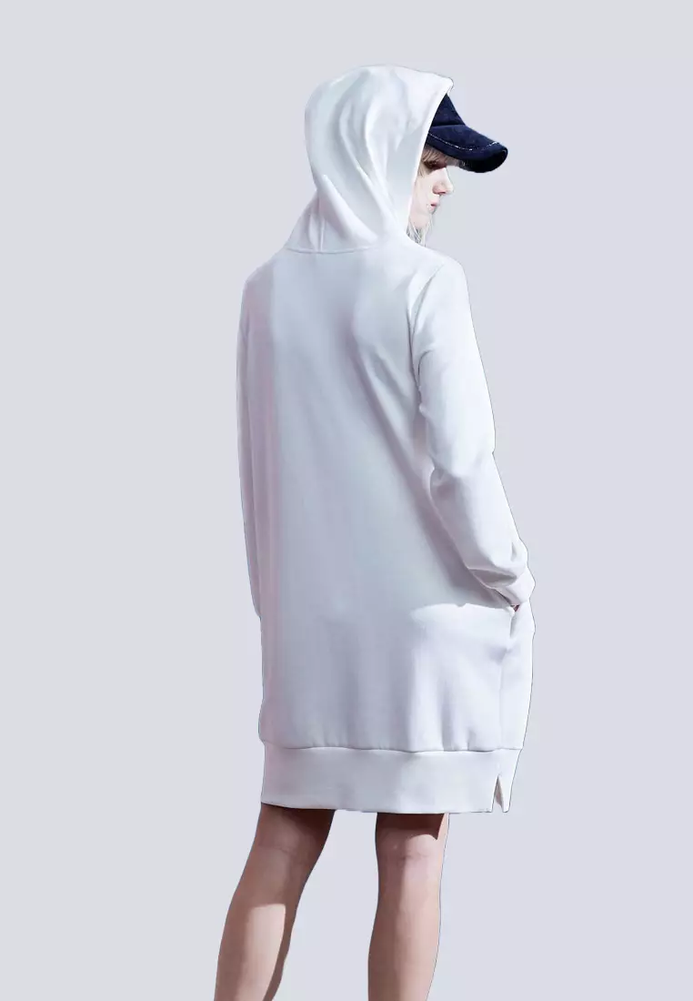 White hoodie dress cheap