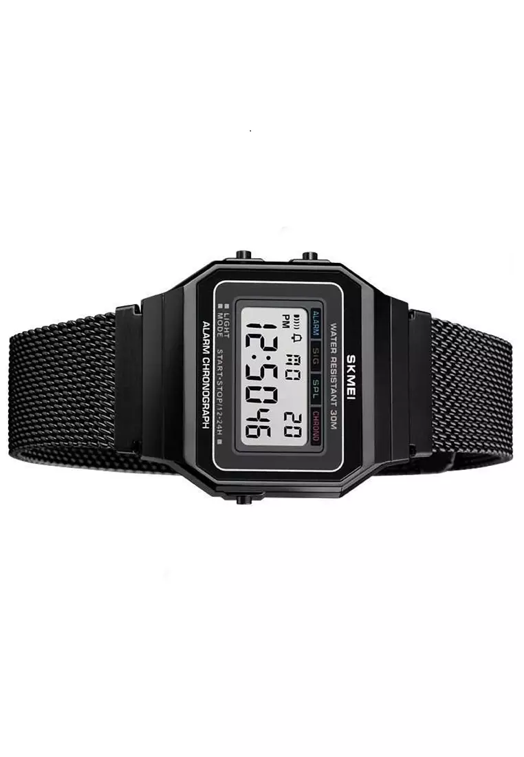 Jam Tangan Digital Wanita Waterproof Many Function Strap Tali Material Stainless Steel VRO114 ORIGINAL