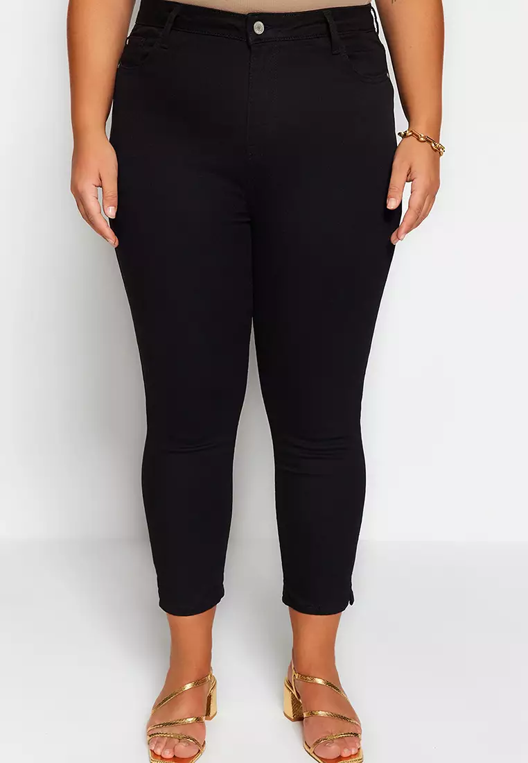 Plus size high waisted black hot sale skinny jeans