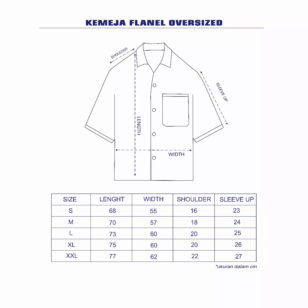 Gloaming Kemeja Flanel Boxy Oversize Pendek Rivaro Cotton Flanel Pria