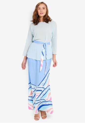 Contour Batik Set from Masterpiece By Masrina Abdulla in Blue