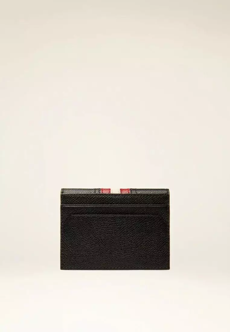 Bally Talder Leather Card Holder In Black