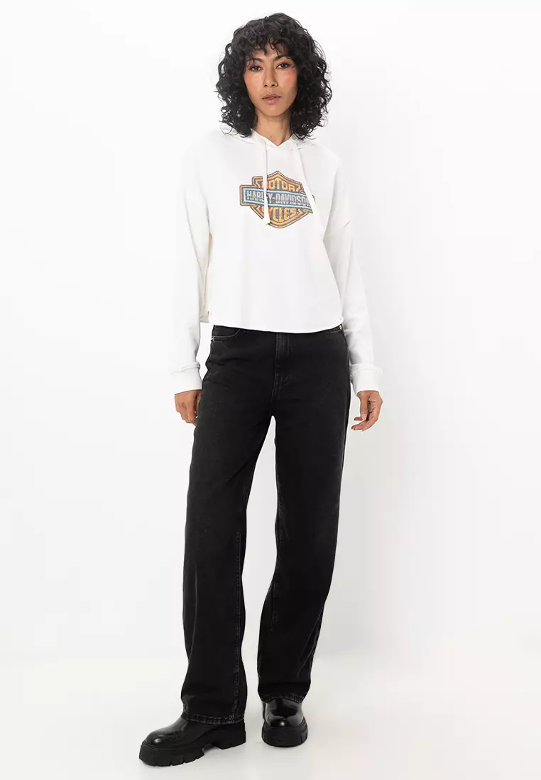 Harley-Davidson®Chrome Evo Bar & Shield Cropped Pull Over Hoody