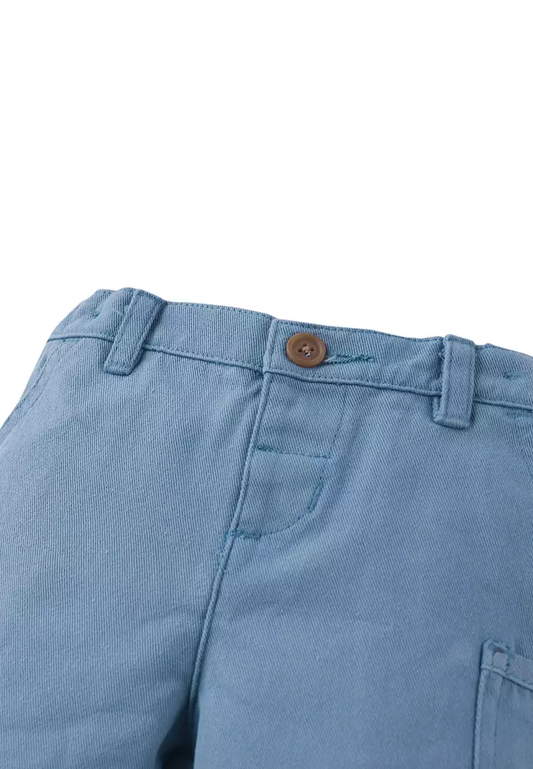 Baby Josh Fine Twill Bermuda Shorts With Patch Pockets