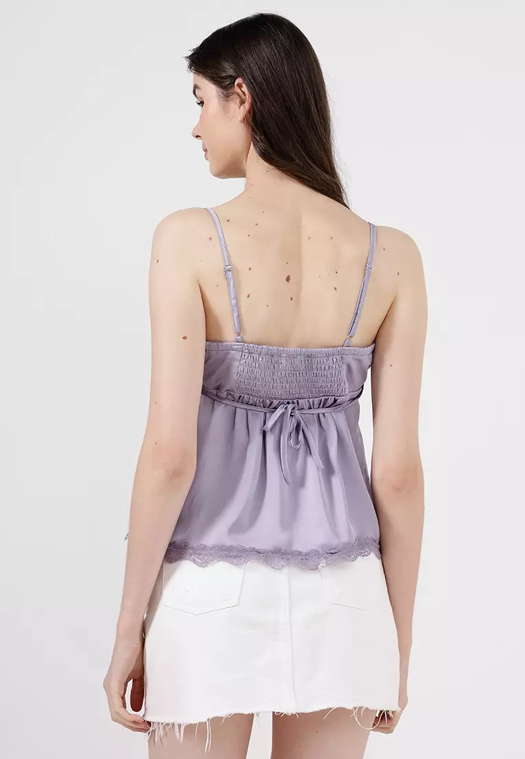 Estelle Satin Lace Cami Top