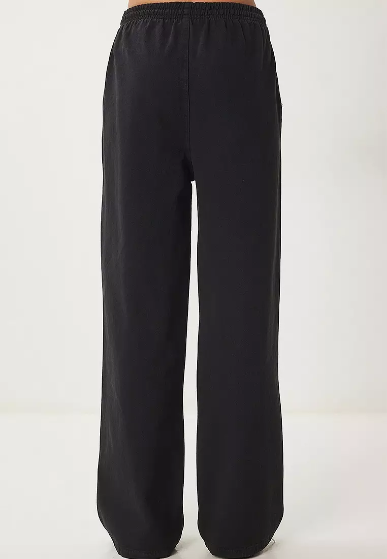 仿舊效果闊腳牛仔闊腳褲