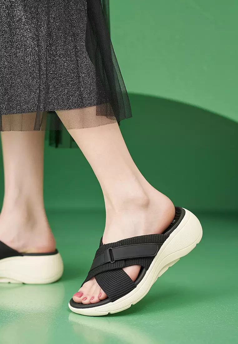 5CM Velcro Strap Wedge Sandals ALM398 5