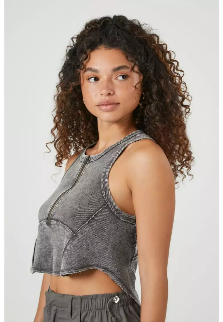 Forever 21 grey crop top hot sale
