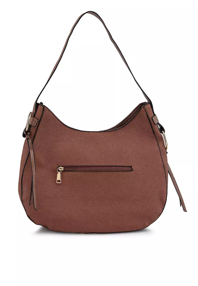 Duo-Texture Convertible Shoulder Bag