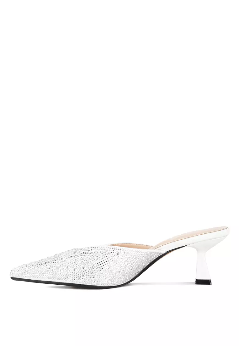 White slingback mules sale