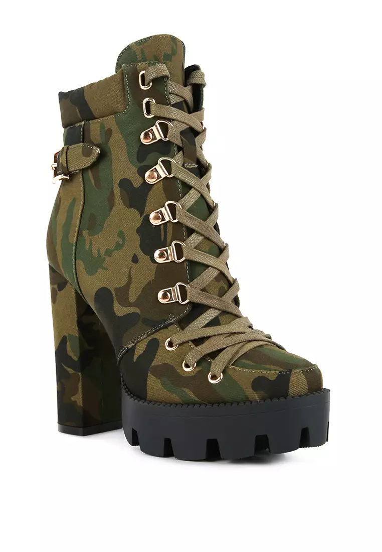 Camo hot sale ankle boots