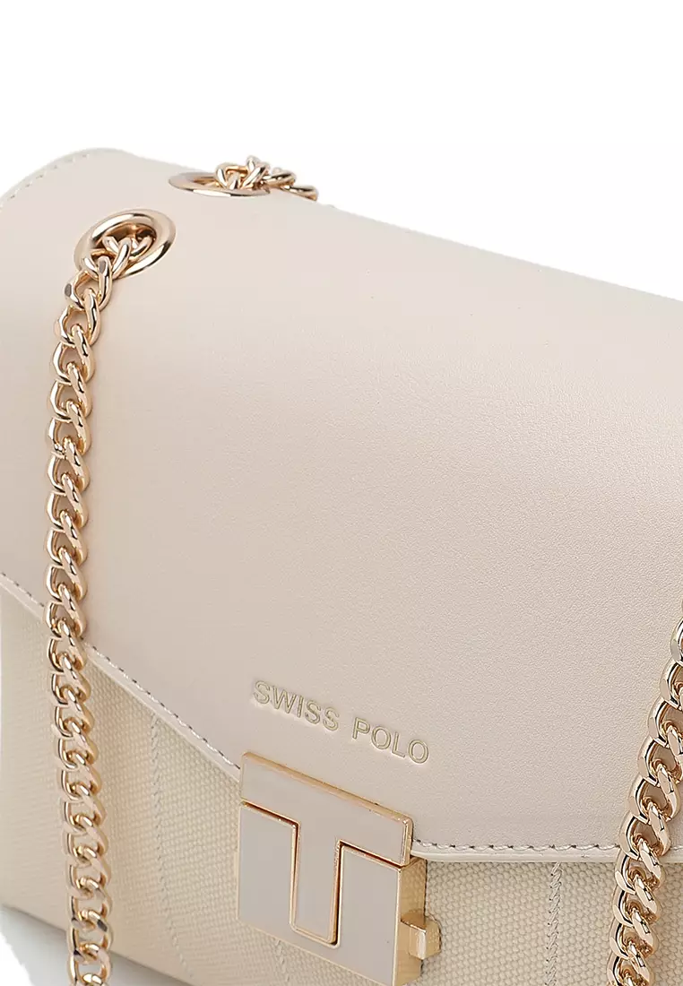 Women's Top Handle Bag / Sling Bag / Crossbody Bag (Tas Selempang / Tas Tangan) - Krem