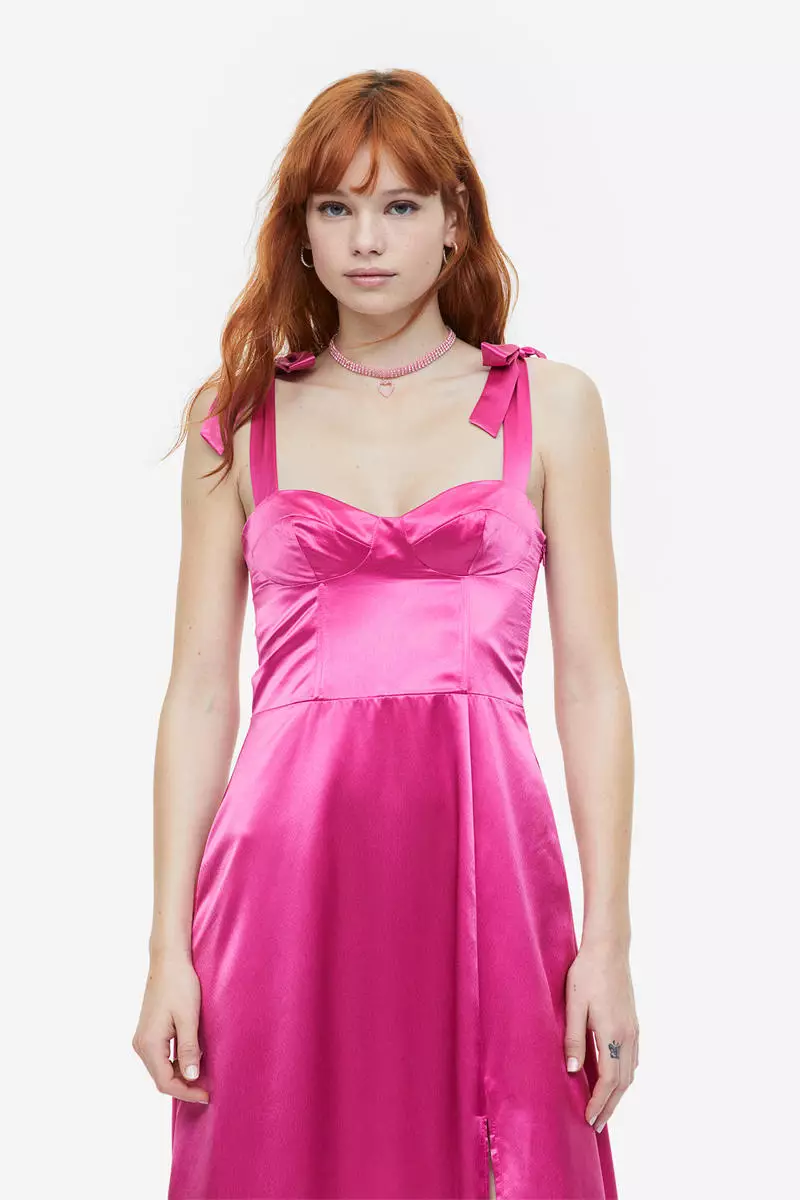 Tie-strap corset dress