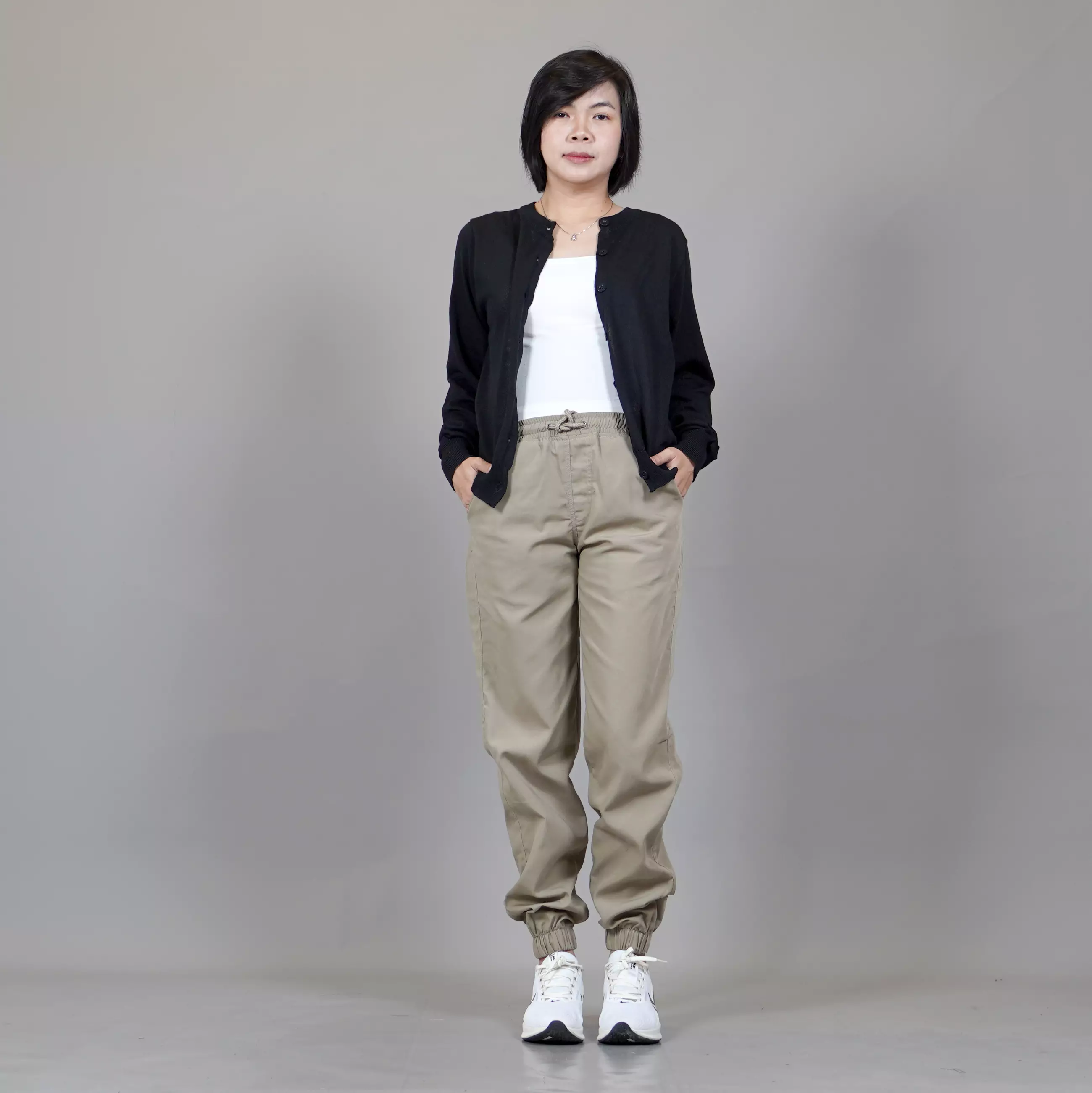  SANDRA Knit Cardigan Wanita Kardigan Rajut Wanita - HITAM