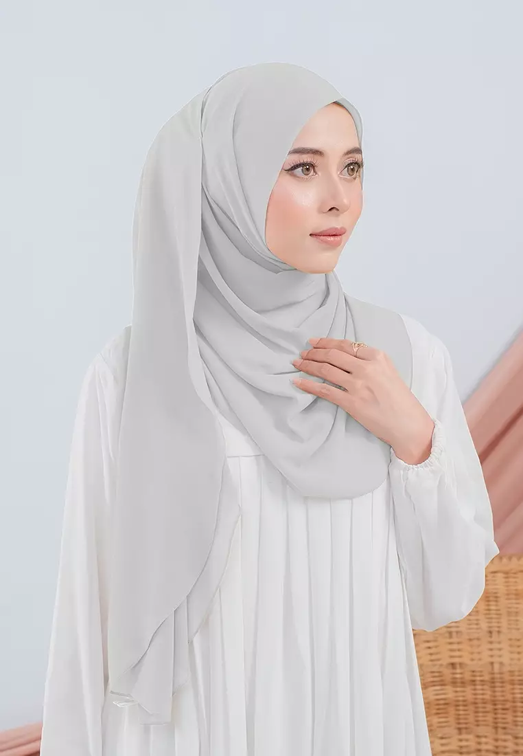 HIJAB INSTAN SABIYA - SILVER GREY