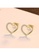 SUNRAIS gold High quality Silver S925 gold heart earrings E0920AC1B98171GS_3