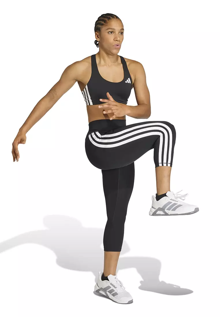 Optime Essentials Workout 3-Stripes 3/4 Leggings