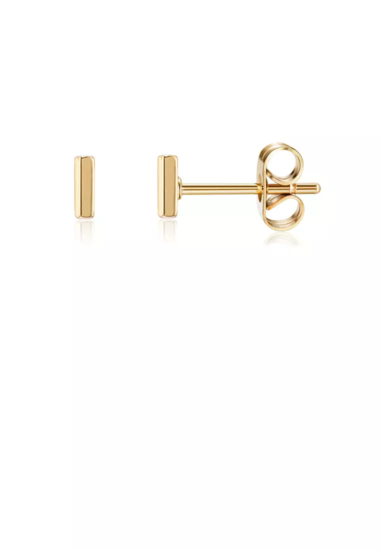 Gold letter sale stud earrings