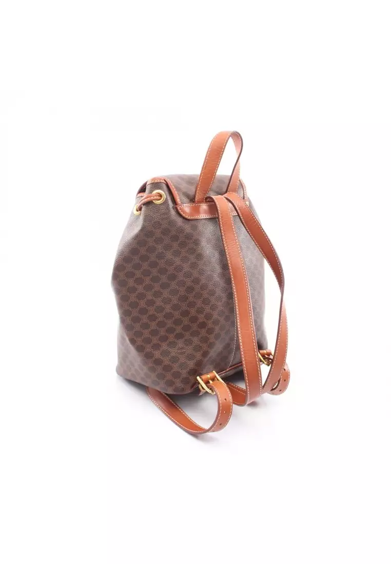 Celine Macadam Backpack Dark Brown PVC Leather Buy Celine Pre-Loved Celine Macadam Backpack rucksack PVC  main image 3