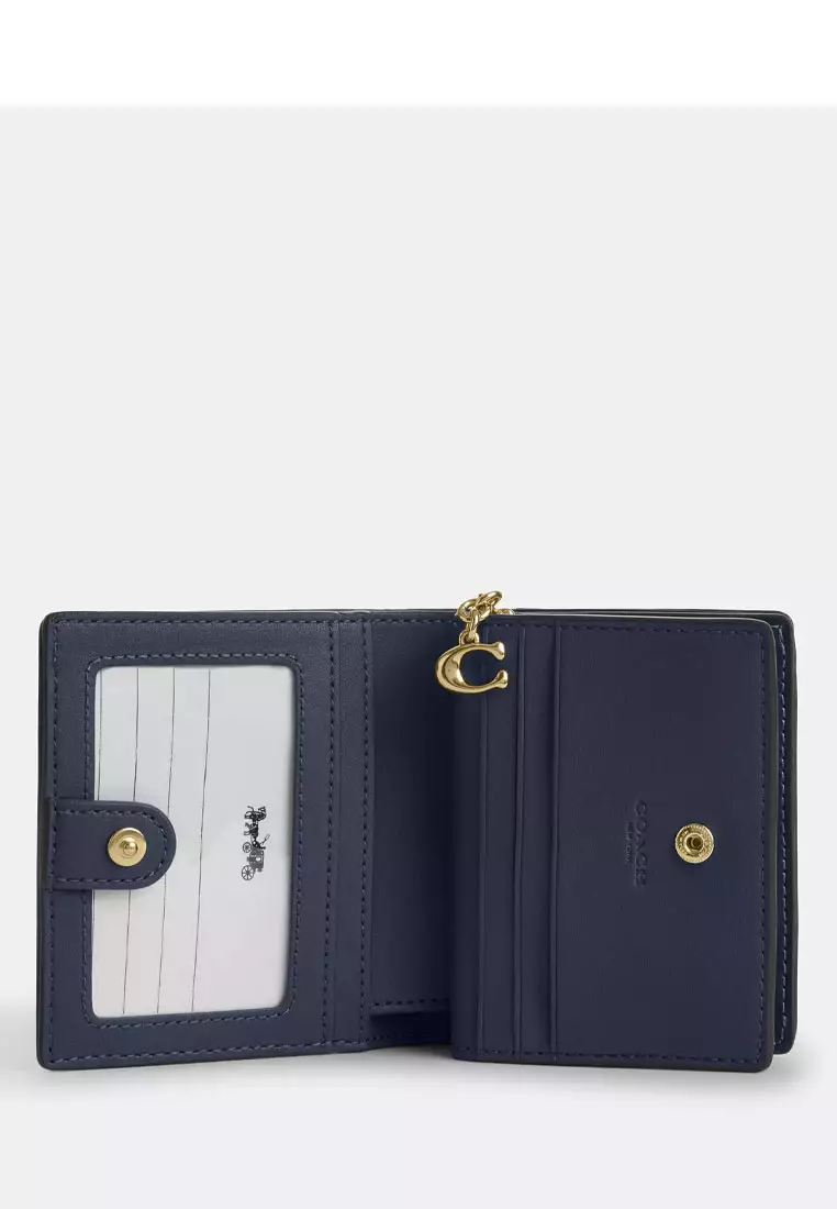 Snap Wallet In Signature Denim