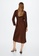 Mango brown Draped Detail Dress 99854AAA1E92A2GS_2
