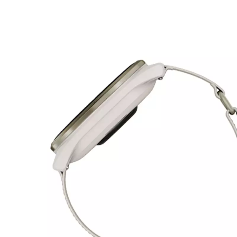 Jam Tangan Unisex Garmin Approach S50 010-03010-41 Smartwatch Advanced GPS Golf Slate Aluminum Bezel Ivory Nylon Band