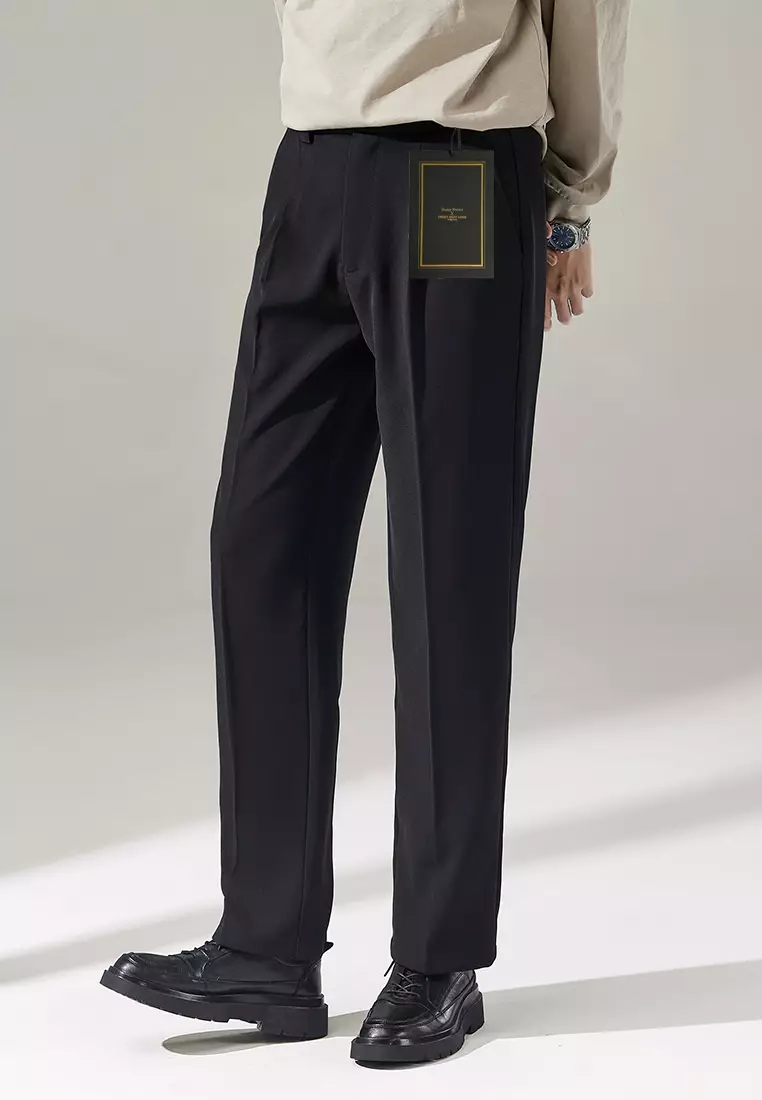 Adjustable Waist Buckle Suit Pants DF1017