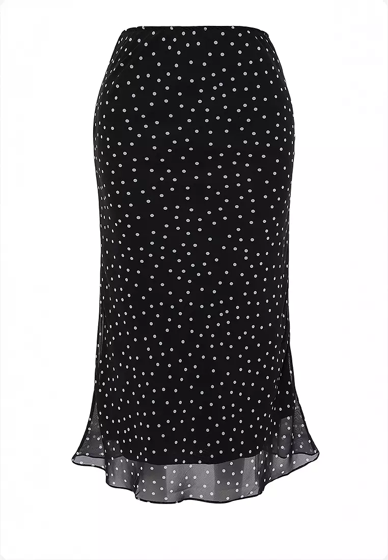 Plus Size Polka Dot Skirt