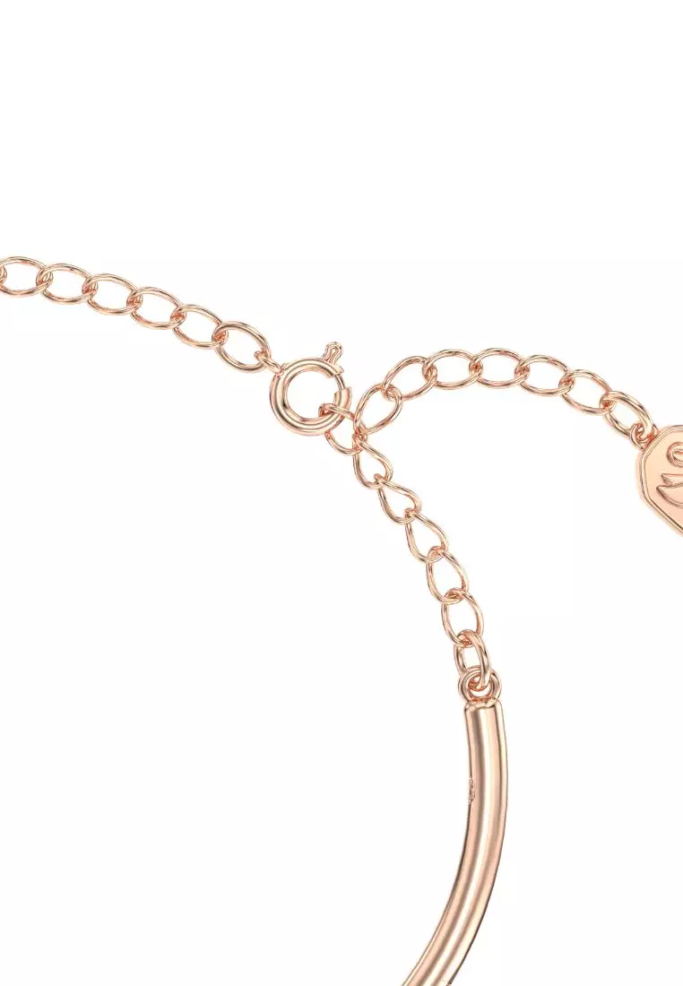 Buy Swarovski Hyperbola bangle, Bow, White, Rose gold-tone plated 2024 ...