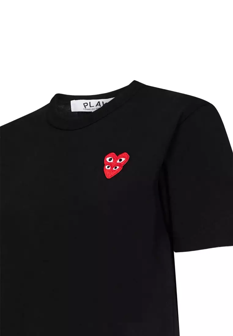Buy CDG Play Men's Short Sleeved T-shirt in Black AX-T288D 2026