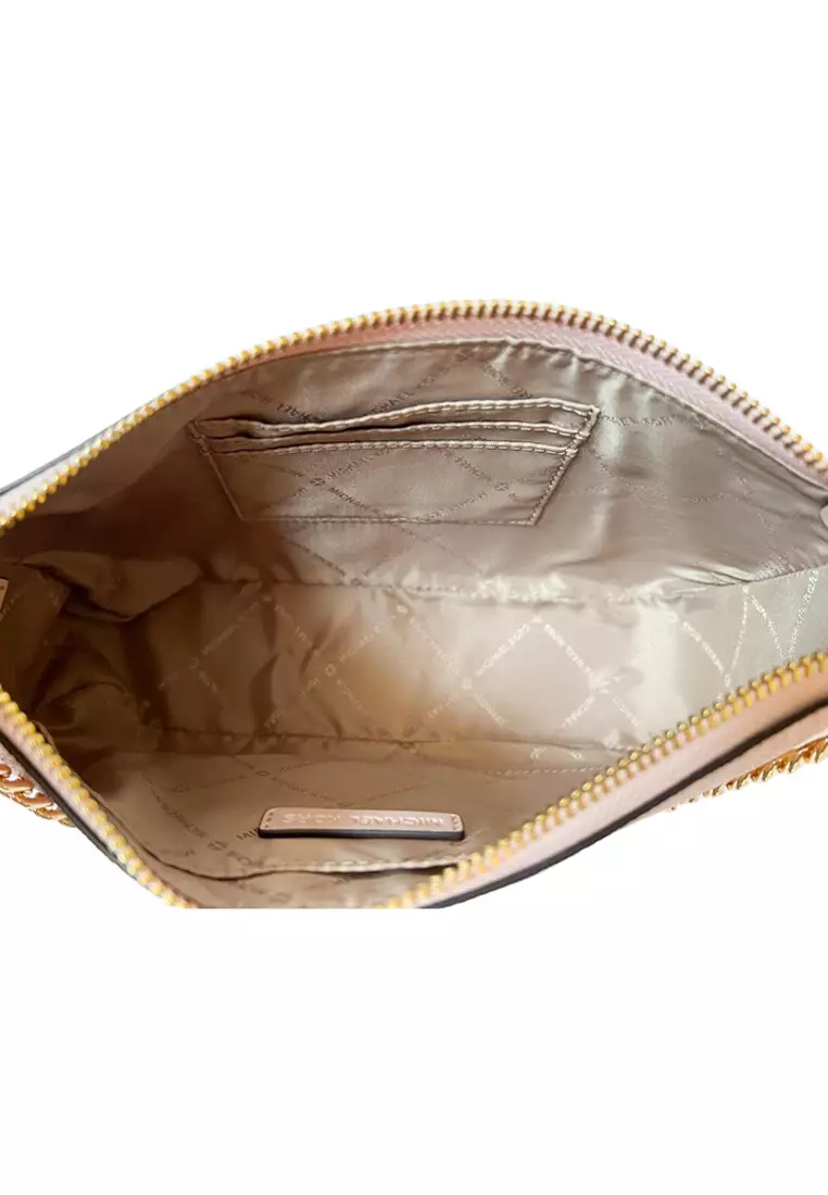 Jet Set Travel Signature Medium Zip Pouchette - Powder Blush