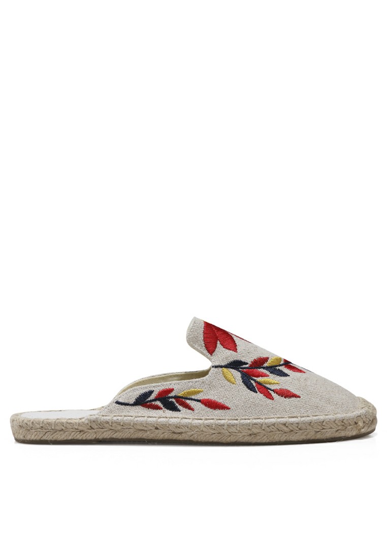 Embroidery Linen Espadrilles QZ171