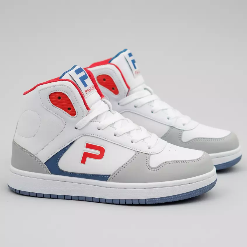 PAULMAY - Sepatu Sneakers Pria Lisbon High - Grey Red