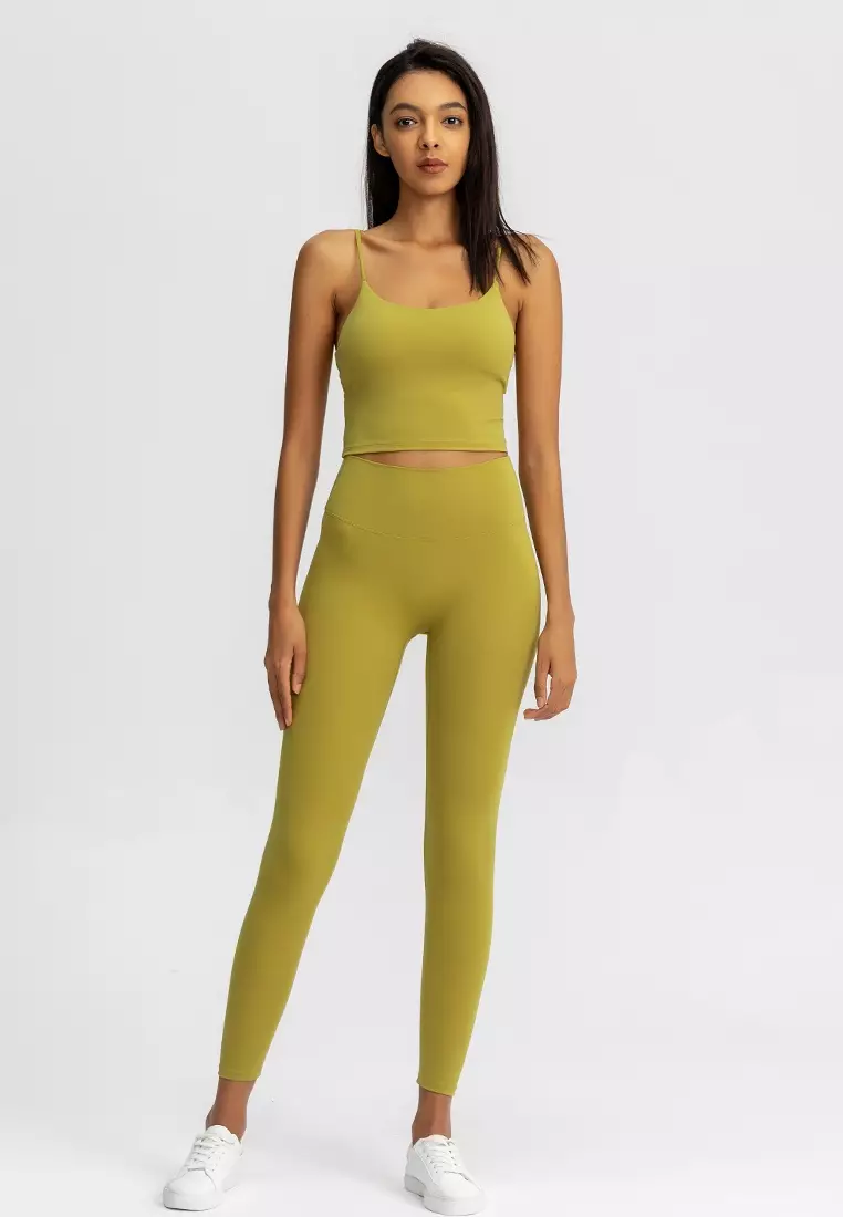 Yellow hot sale running capris