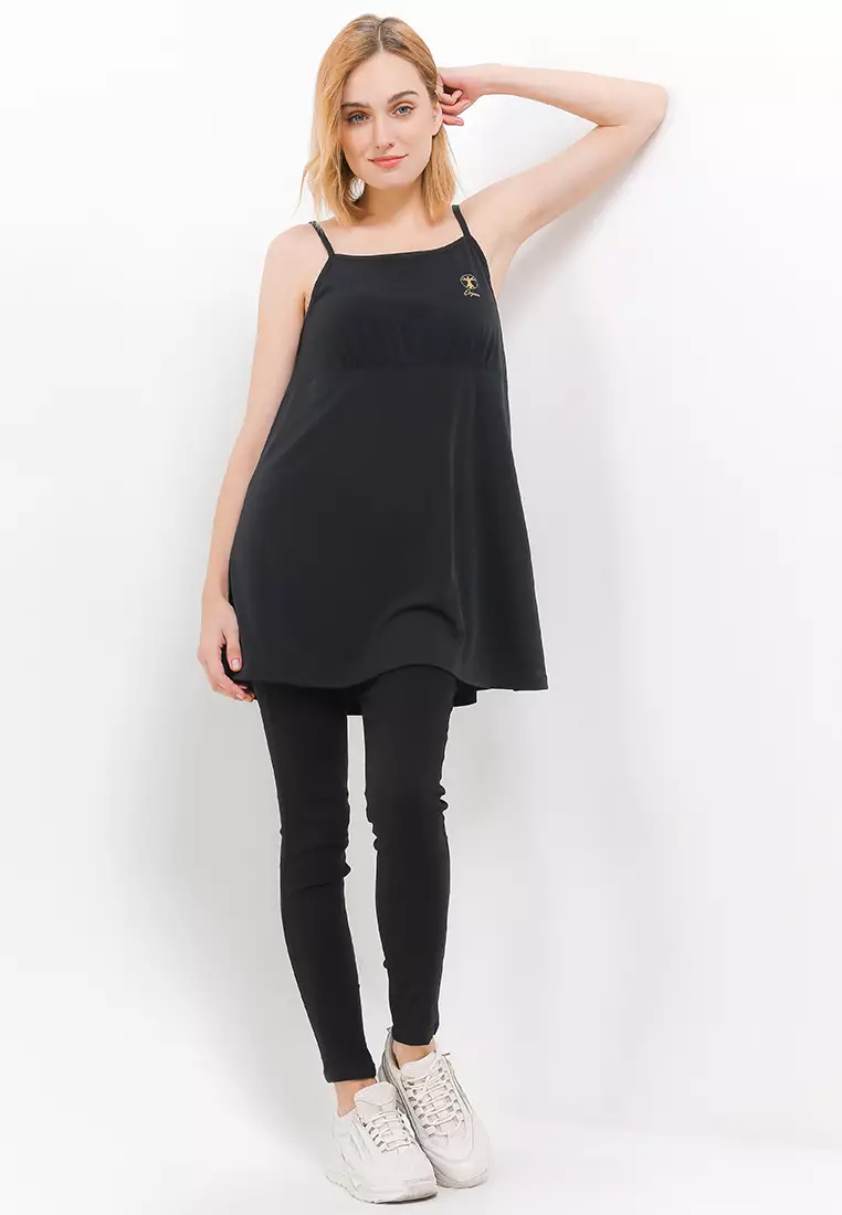 Dress Atasan Ladies Olahraga Sport Activewear Olahraga Senam Yoga Pilates Gym Ketat Spandex