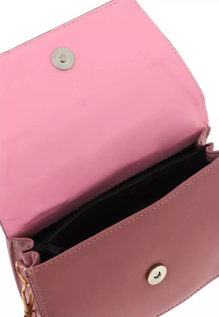 Radia Tas Slempang Wanita Casual Slingbag Plain High Quality Premium - Pink