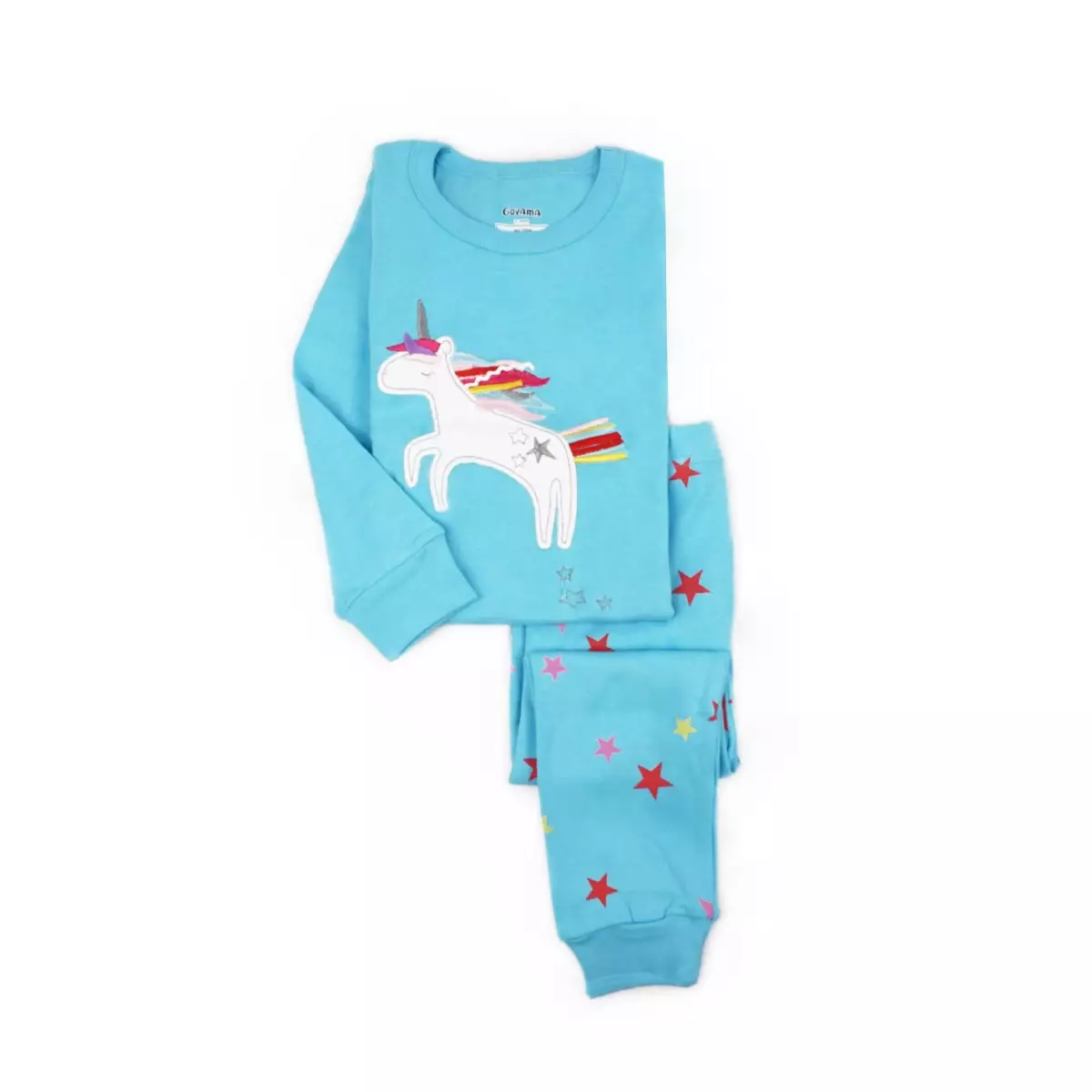 BAJU TIDUR PIYAMA ANAK SETELAN ANAK PEREMPUAN LENGAN PANJANG - Blue Unicorn Goyama