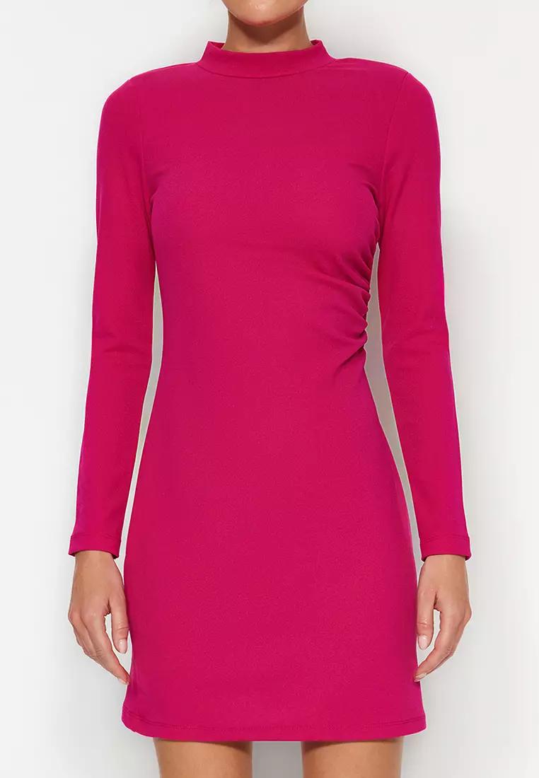 Mock Neck Mini Dress