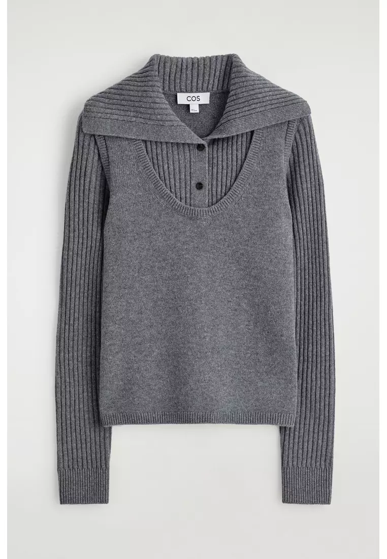 LAYERED MERINO WOOL JUMPER