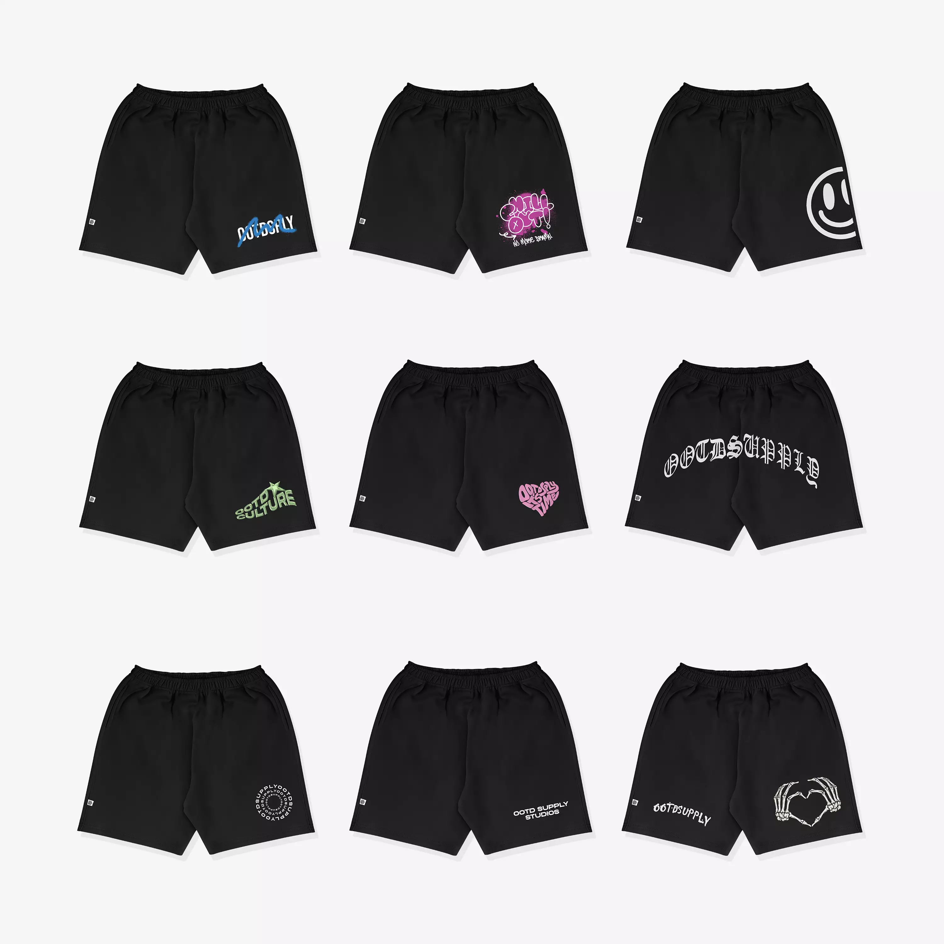 OOTDSUPPLY Short Pants Untitled Collections Dark Colours  CENTERBURY | Celana Pendek Pria & Wanita SP008