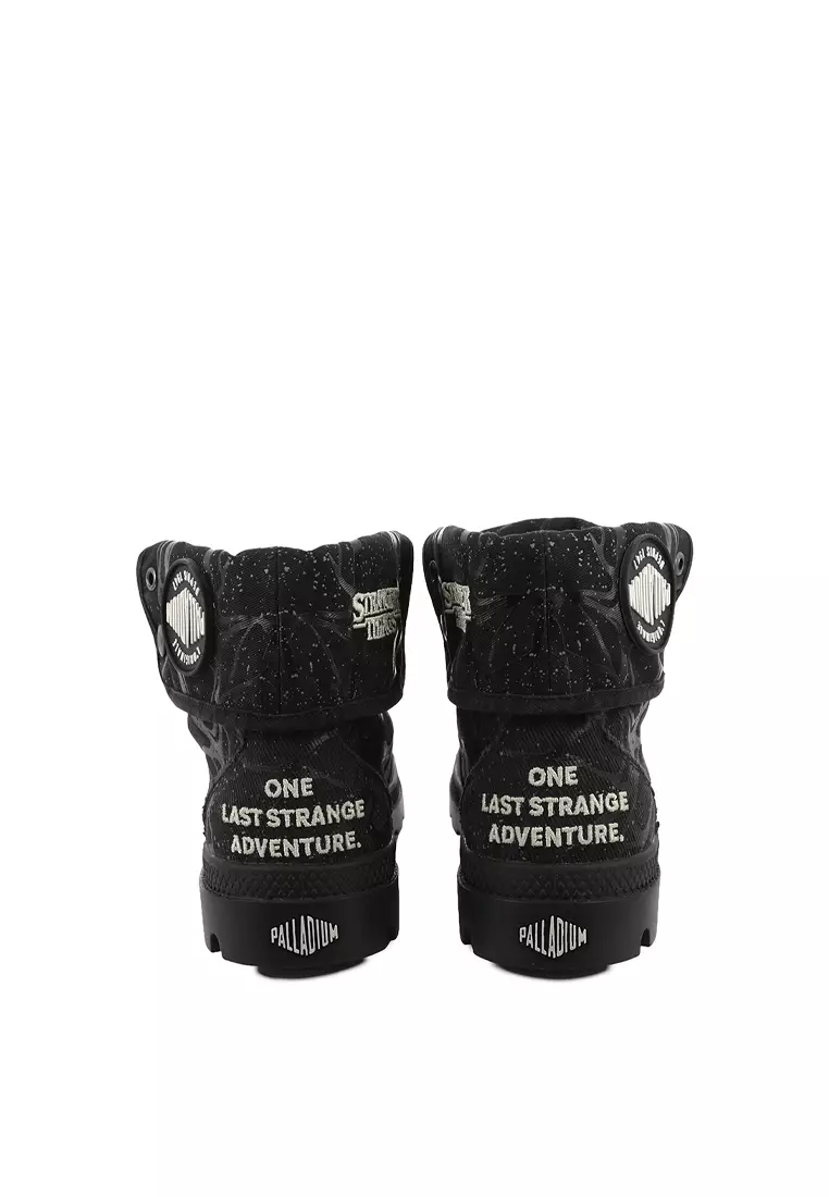 PALLADIUM X STRANGER THINGS 男裝 BAGGY 折疊式高幫帆布鞋 靴