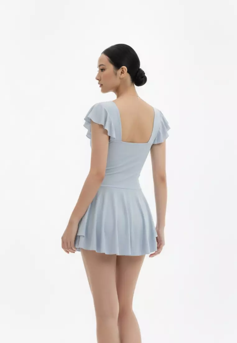 Taurus One-Piece Swimdress with Ruffles – Padded Wire-Free Women Swimwear