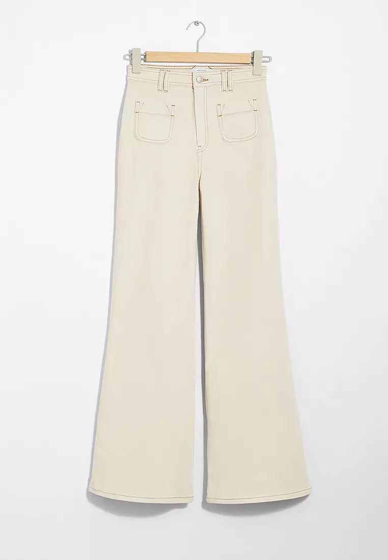 Patch-Pocket Bootcut Jeans
