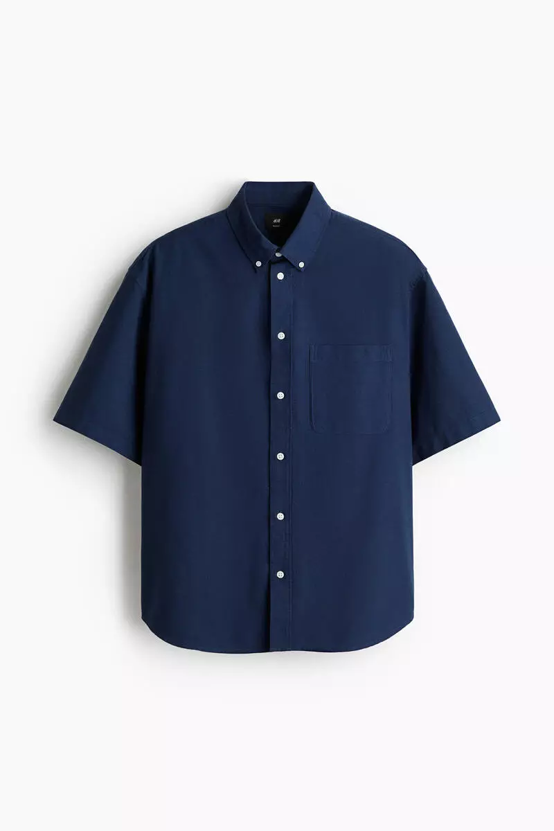 Relaxed Fit Short-sleeved Oxford shirt
