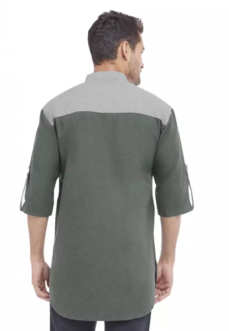 Zayidan Baju Koko Gamis Muslim Pria Mirza - Hijau