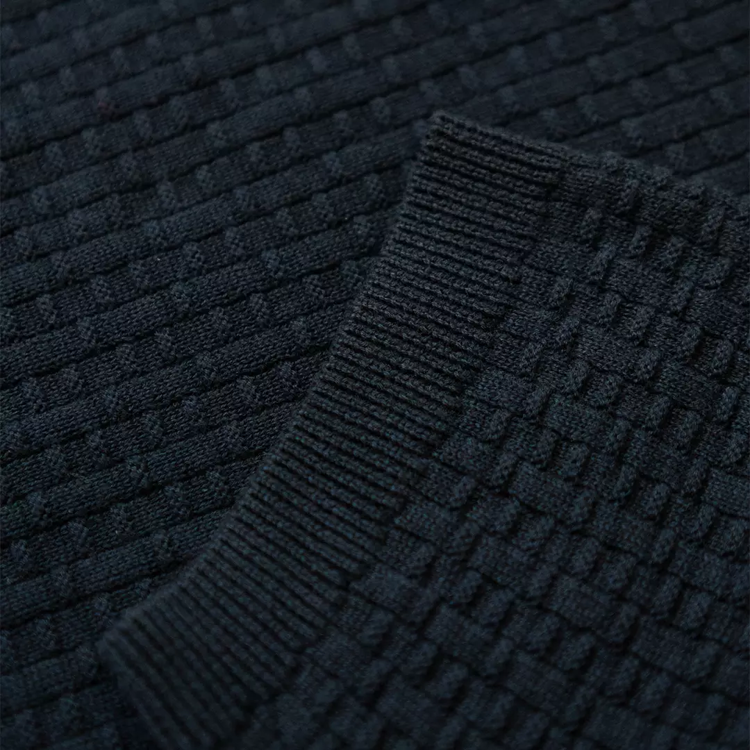 Kale Miller Navy / Sweater Rajut Pria Lengan Pendek / Knitwear