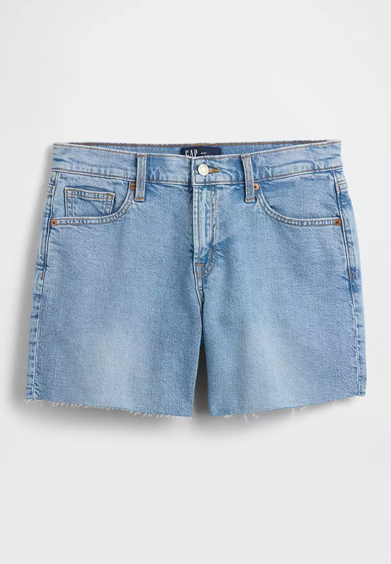 5" Mid Rise Soft Denim Shorts