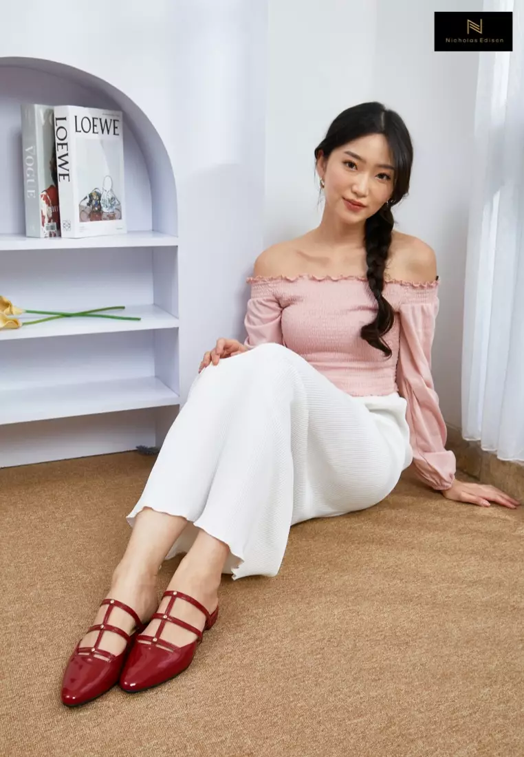 Nicholas Edison Flat Nabila Maroon